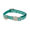KERBL Reflective Collar with Safe Lock for Cat 10mm, Turquoise.